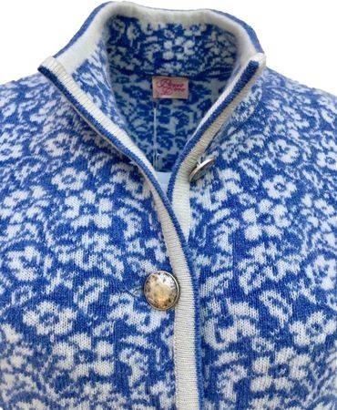 Pezzo D'oro Pezzo D&#039;oro Damenstrickmantel, Merino Wolle für den Übergang,Fb eisblau/ecreu Letzte 3 Tage