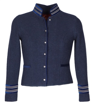 Pezzo D'oro Damen Trachtenstrickjacke in jeansblau von Litzlfelder Kostenloser Versand international
