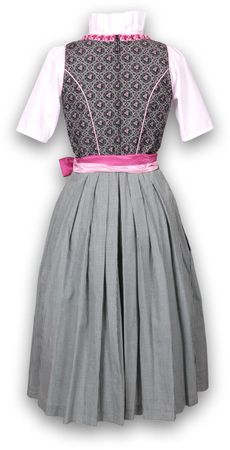 Pezzo D'oro Designer Dirndl, Mididirndl grün/rose Kirwadirndl 70er Lg Outlet
