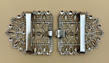 Pezzo D'oro Dirndlspangerl,Schürzenspange,Trachtenschließe silber,made in Germany Flash Sale