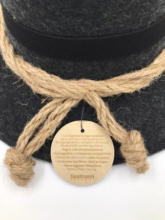 Pezzo D'oro Filzhut, Freizeithut aus Wollfilz Wanderhut,Farbe anthrazit Exklusivangebot