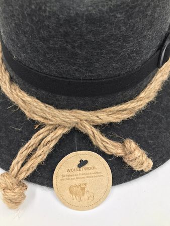 Pezzo D'oro Filzhut, Freizeithut aus Wollfilz Wanderhut,Farbe anthrazit Exklusivangebot