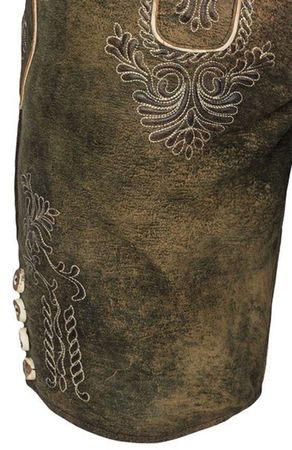 Pezzo D'oro Herren Lederhose von Hammerschmid, braun antik,softes Ziegenleder Valentinstagsangebot