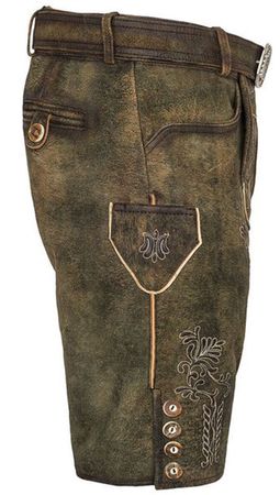 Pezzo D'oro Herren Lederhose von Hammerschmid, braun antik,softes Ziegenleder Valentinstagsangebot