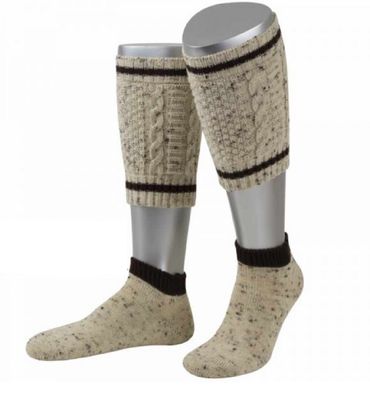 Pezzo D'oro Loferl 2-teilig, Farbe naturmeliert/braun, rustikaler Strick in Handstrickoptik Riesige Ersparnisse