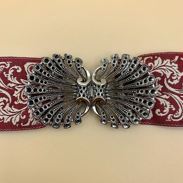 Pezzo D'oro Schürzenschließe, filigrane Pfauenfeder, altsilber,2 tlg Bis zu 55% Rabatt