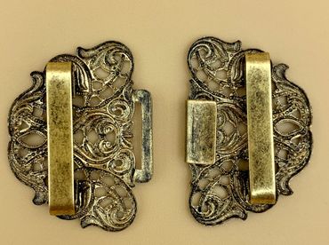 Pezzo D'oro Trachten Schürzenschließe, antikgold,Dirndlschnalle,2 tlg Speichern exportieren