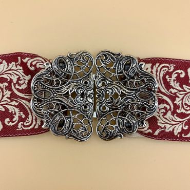 Pezzo D'oro Trachten Schürzenschließe, Ornamente oval,altsilber 2 tlg Black Friday Preise