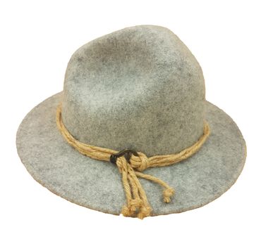 Pezzo D'oro Trachtenhut grau-meliert mit Gletscherbrille im Angebot