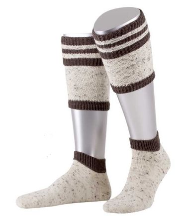 Pezzo D'oro Trachtenstrümpfe Loferl Stulpen Herren Wadenwärmer Wadelstrümpfe Trachtenstutzen Trachtenstrumpf zur Lederhose 2-teilig TWEED natur/braun Günstig kaufen