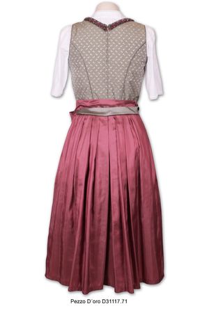Pezzo D'oro Wiesndirndl, Festtagsdirndl Mididirndl 70cm,oliv/beere Versandkostenfrei