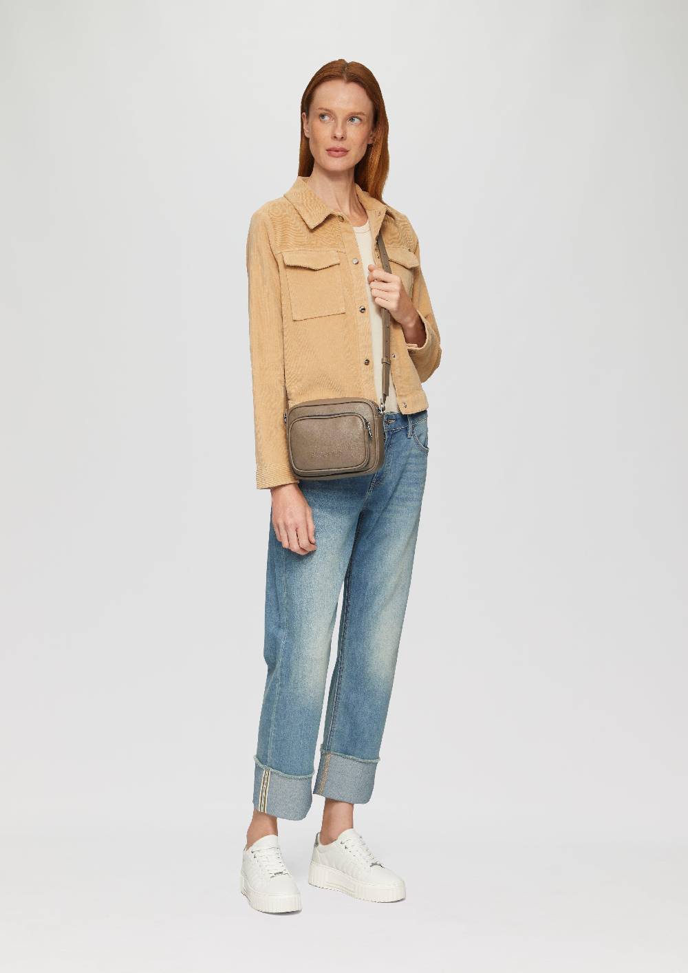 s.Oliver Große Camera-Bag in Leder-Optik Clearance-Verkauf