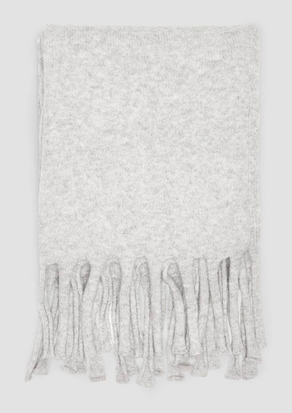 s.Oliver Gestrickter Schal mit Fransen Schlussverkauf