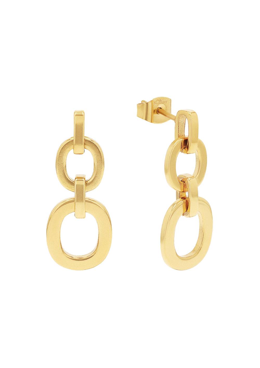 s.Oliver Statement-Ohrstecker aus Edelstahl Black Friday