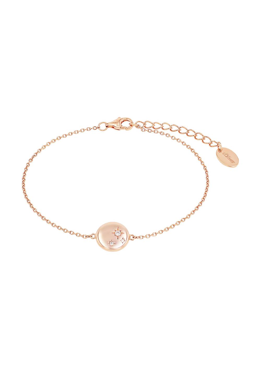 s.Oliver rosévergoldet Silber-Armband mit Stern-Motiv Weihnachtsangebot