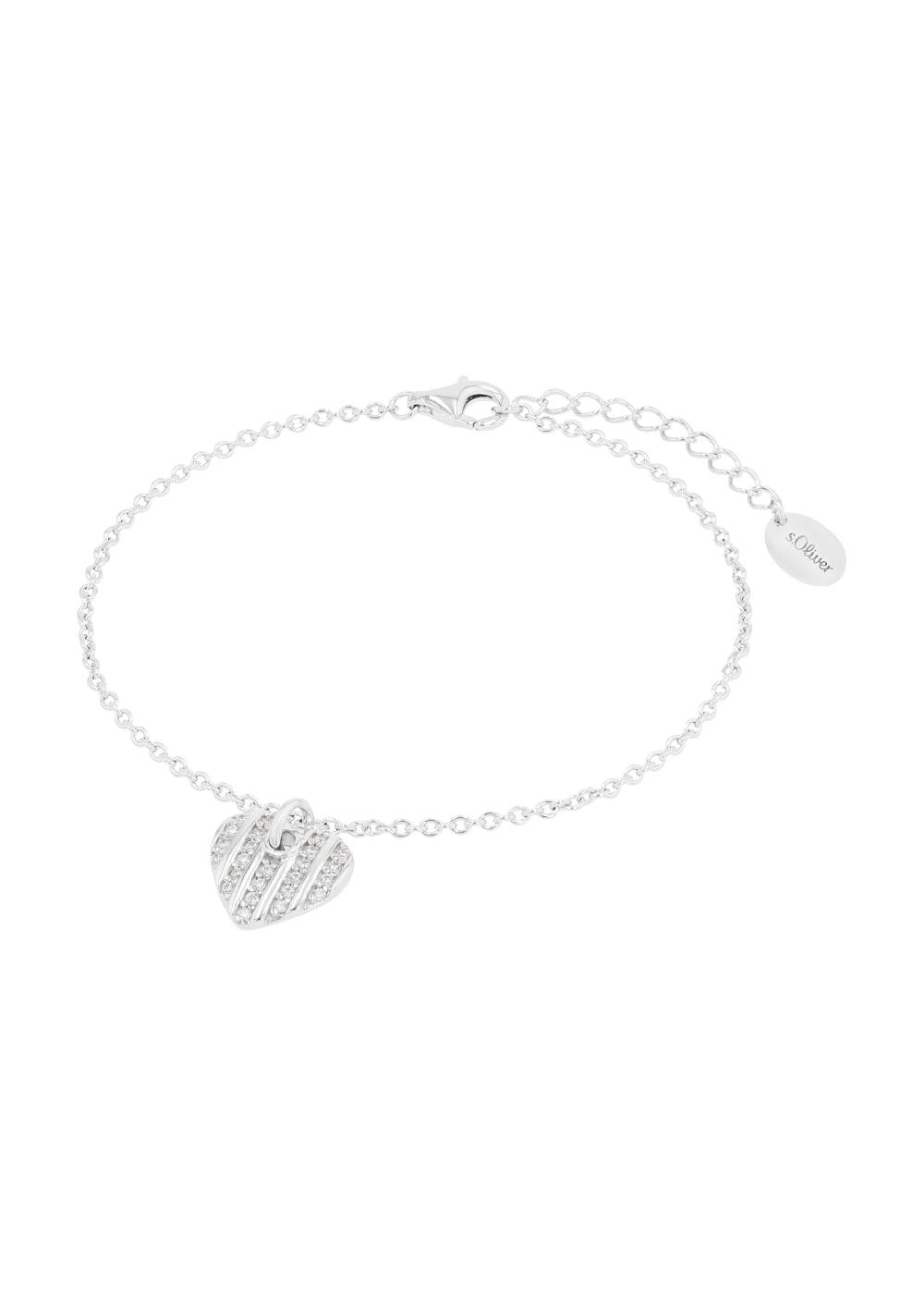 s.Oliver Silber-Armkette mit Herz-Motiv Neueste Mode