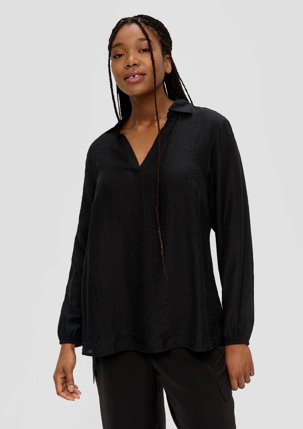 s.Oliver Hemdbluse mit Dobby-Struktur Kostenlose Rückgabe