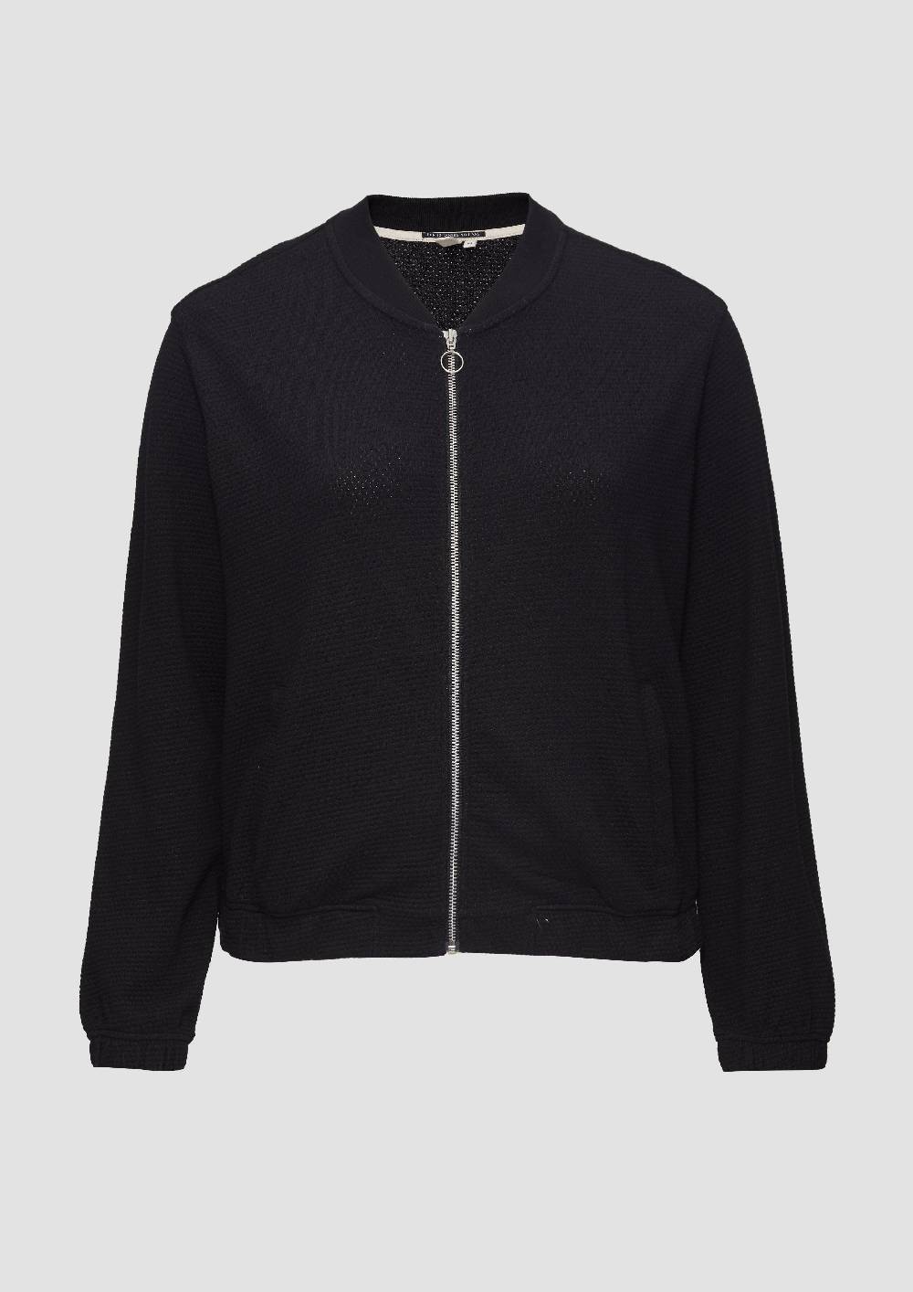 s.Oliver Strukturierter Sweat-Blouson aus Baumwollmix Begrenzte Freigabe