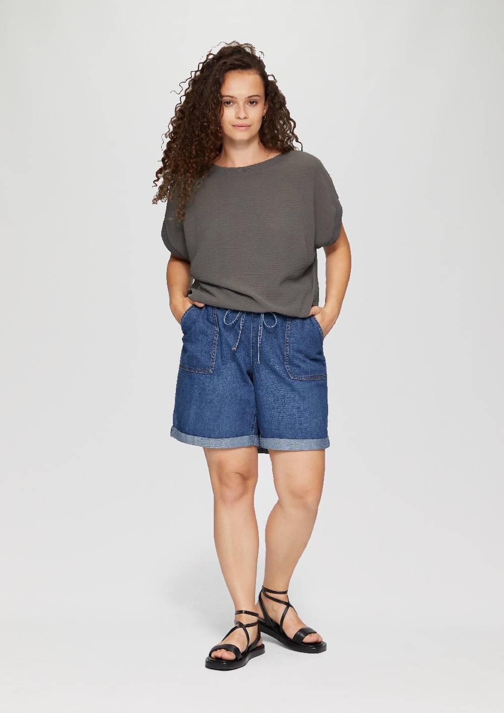 s.Oliver Materialmix-T-Shirt im Loose Fit Letzte 2 Tage