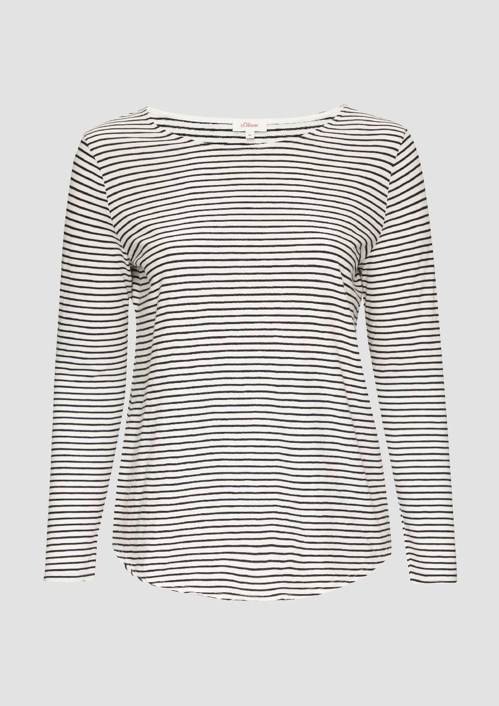 s.Oliver Longsleeve mit Flammgarnstruktur und Rundhalsausschnitt Zeitbegrenzte Promotion