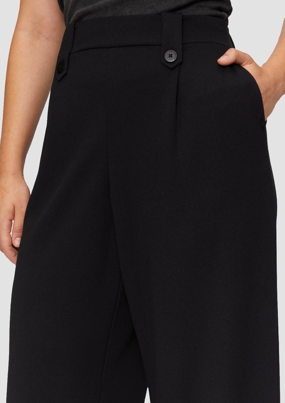 s.Oliver Crêpe-Hose im Relaxed Fit mit Wide Leg Bis zu 60% Rabatt