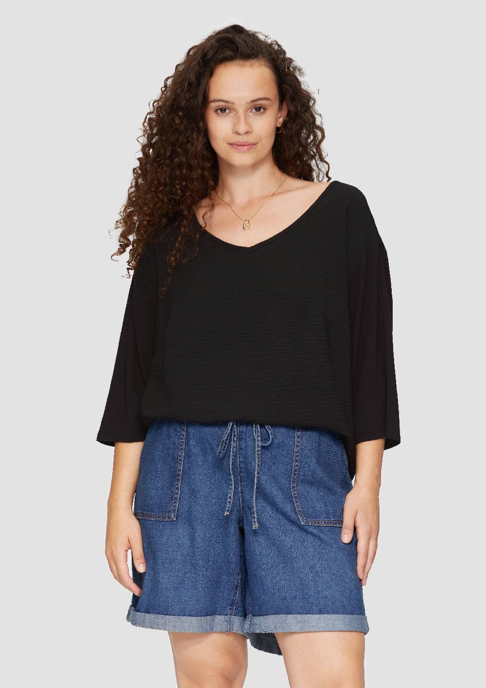 s.Oliver Shirt im Fabricmix und Loose Fit Sonderangebot der Fabrik