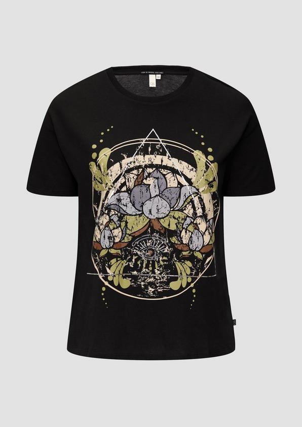 s.Oliver Print-T-Shirt mit überschnittenen Schultern Bis zu 55% Rabatt