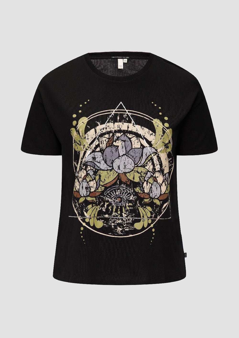 s.Oliver Print-T-Shirt mit überschnittenen Schultern Bis zu 55% Rabatt