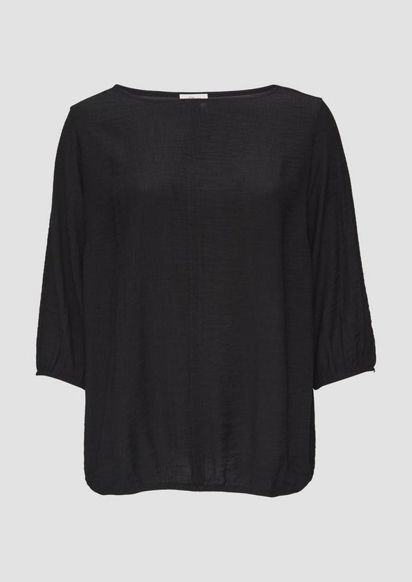 s.Oliver Strukturiertes T-Shirt im Fabricmix mit U-Boot-Ausschnitt 50% Rabatt mit kostenlosem Versand