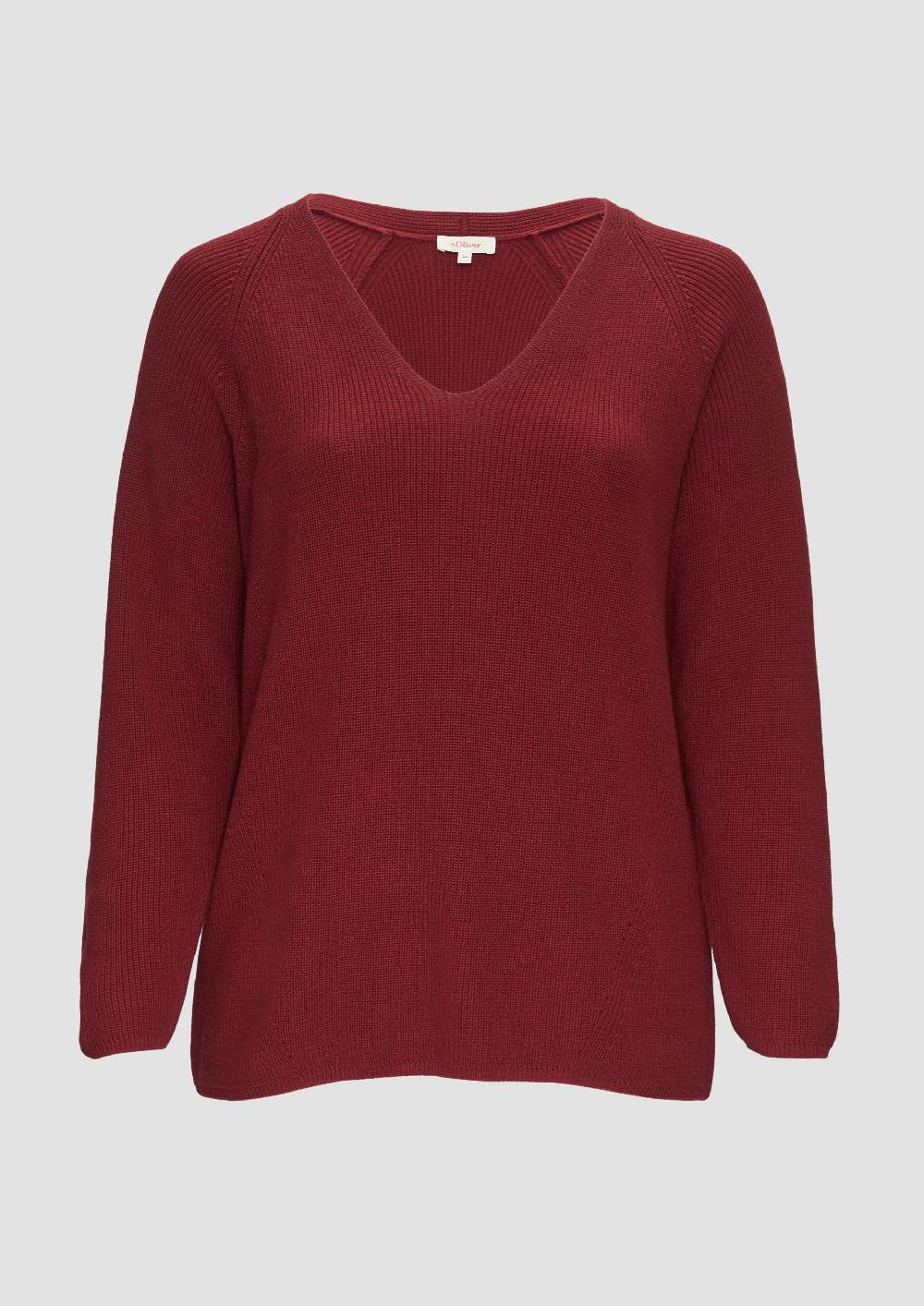 s.Oliver Strickpullover mit V-Ausschnitt im Loose Fit Clearance-Verkauf