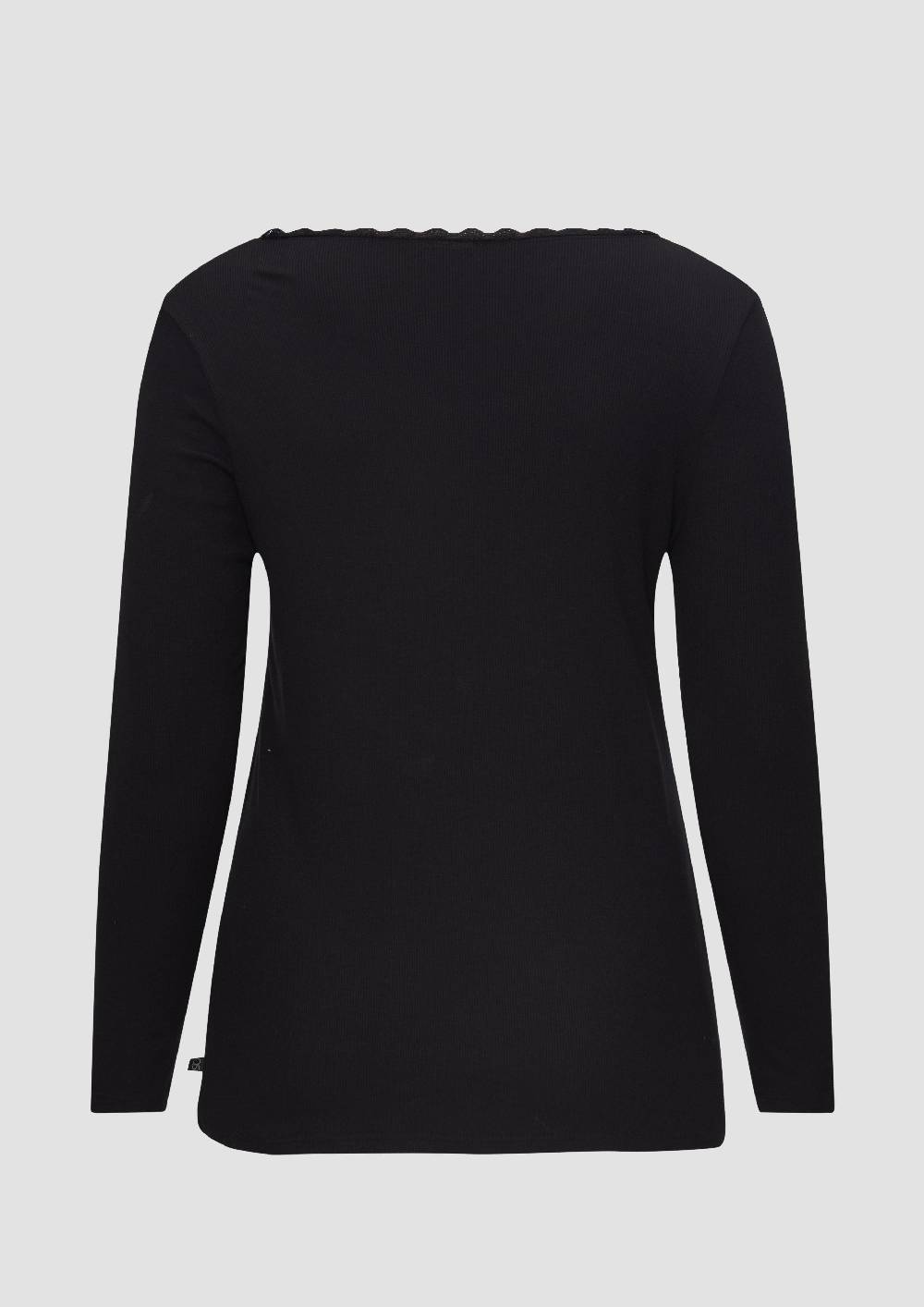 s.Oliver Rippshirt aus Viskosemix mit Spitzendetail Kostenloser Versand international