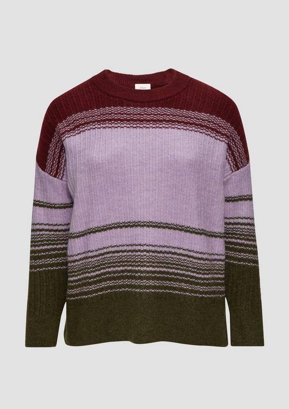s.Oliver Gestreifter Strickpullover im Relaxed Fit Auslauf