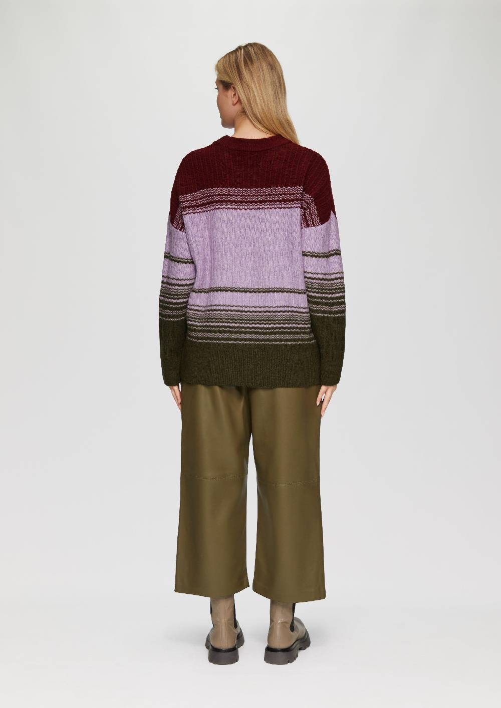 s.Oliver Gestreifter Strickpullover im Relaxed Fit Auslauf