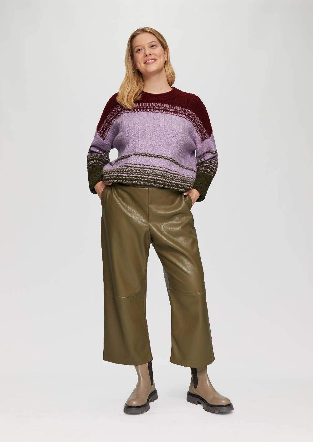 s.Oliver Gestreifter Strickpullover im Relaxed Fit Auslauf