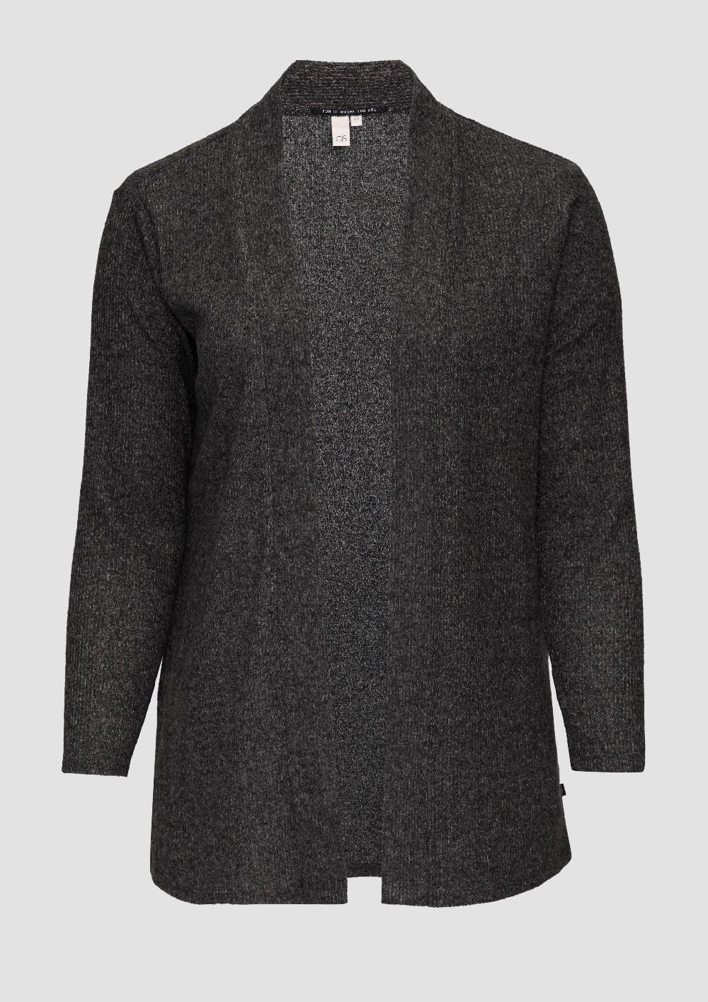 s.Oliver Gerippter Long-Cardigan in melierter Optik Schlussverkauf