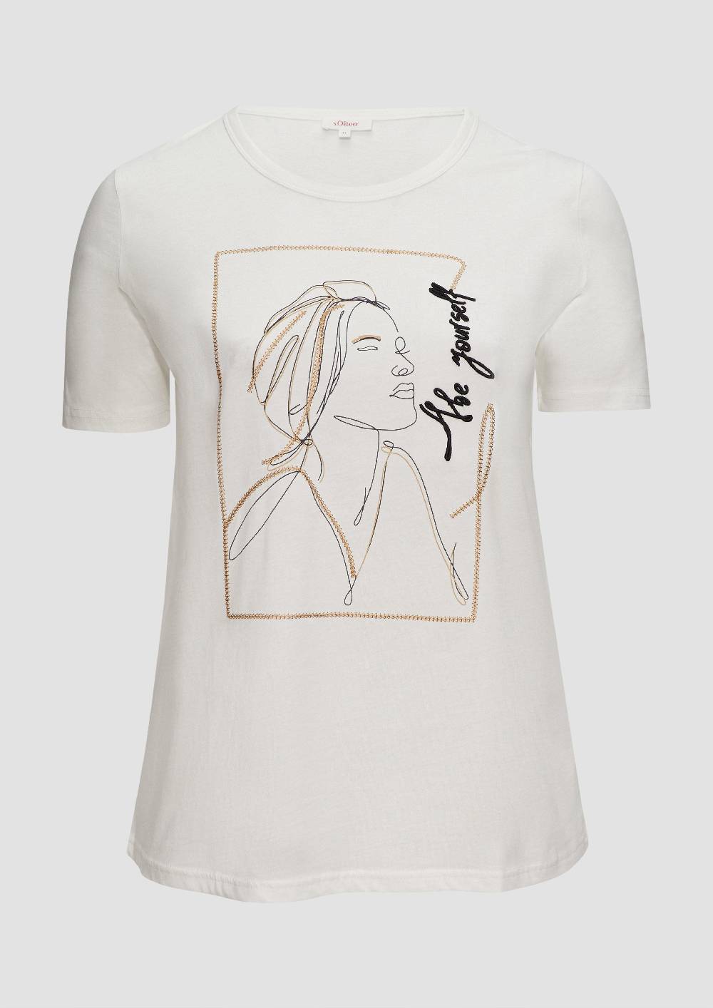 s.Oliver T-Shirt mit Stickerei-Artwork Blitzverkäufe