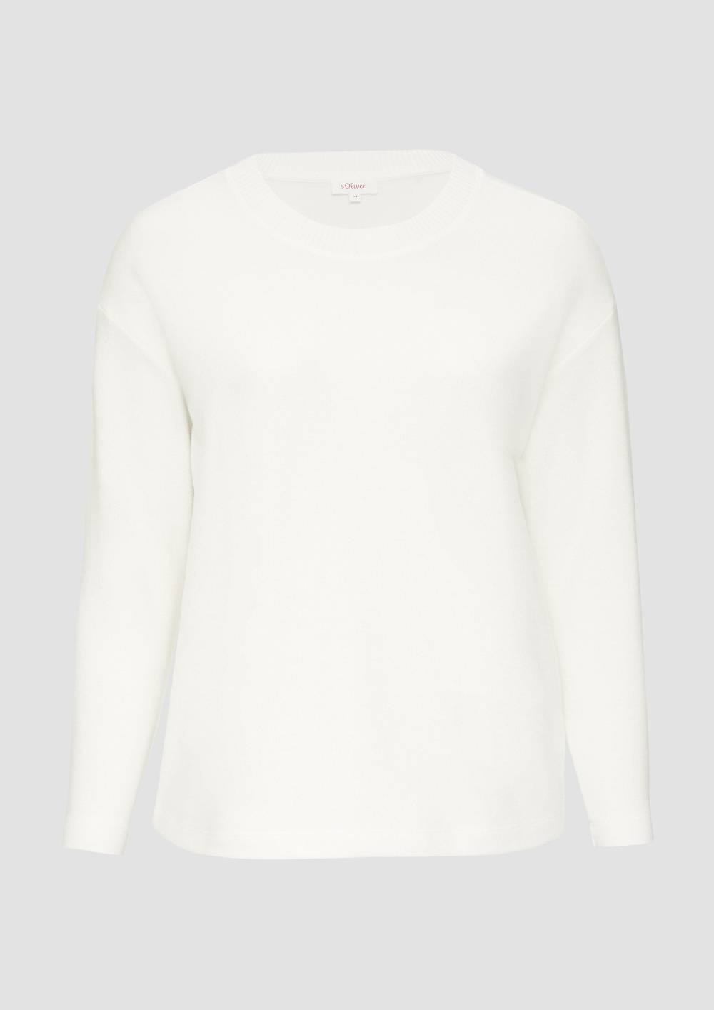 s.Oliver Weiches Sweatshirt mit überschnittenen Schultern Rabatt