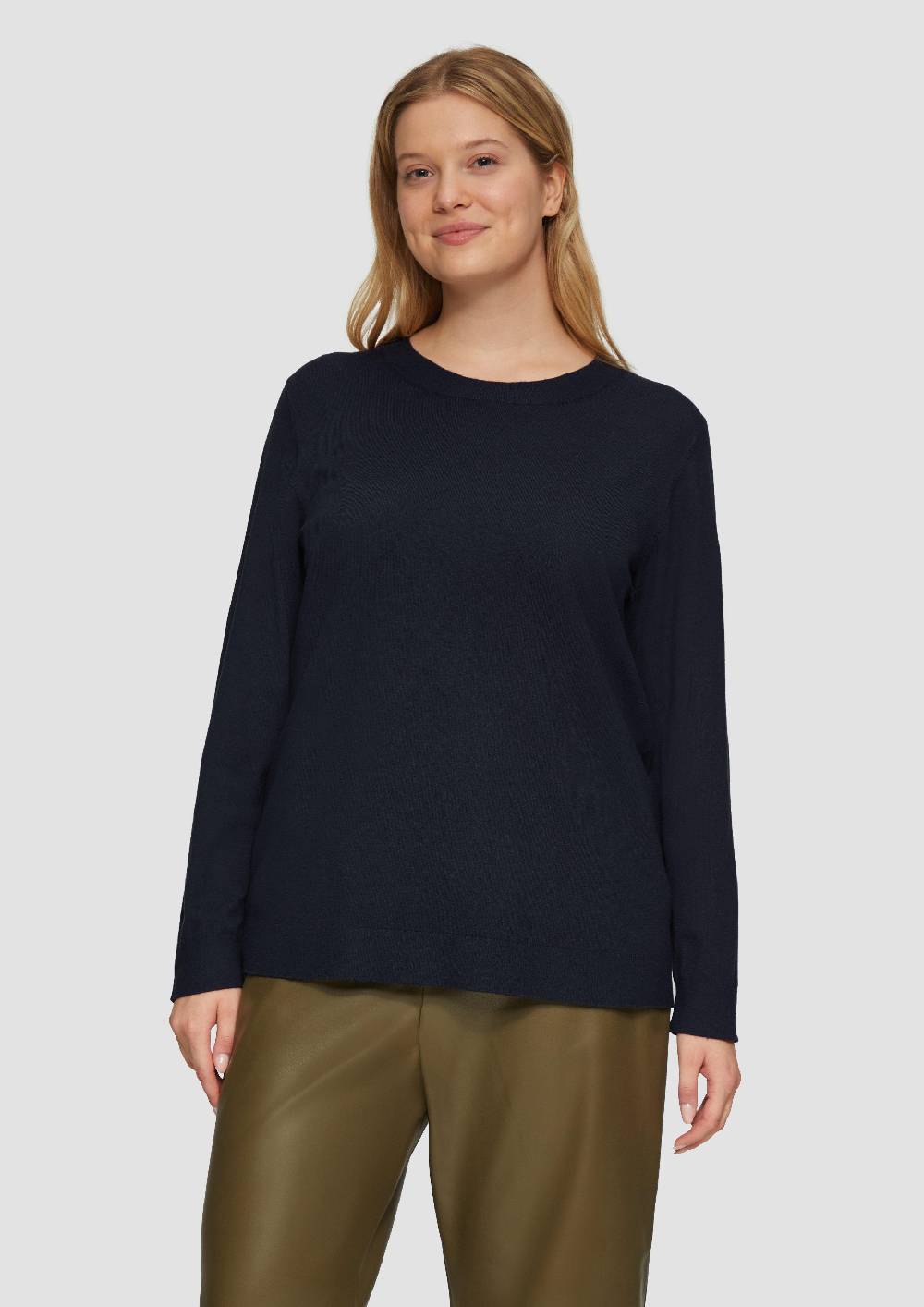 s.Oliver Strickpullover mit Rundhalsausschnitt Saisonschlussverkauf