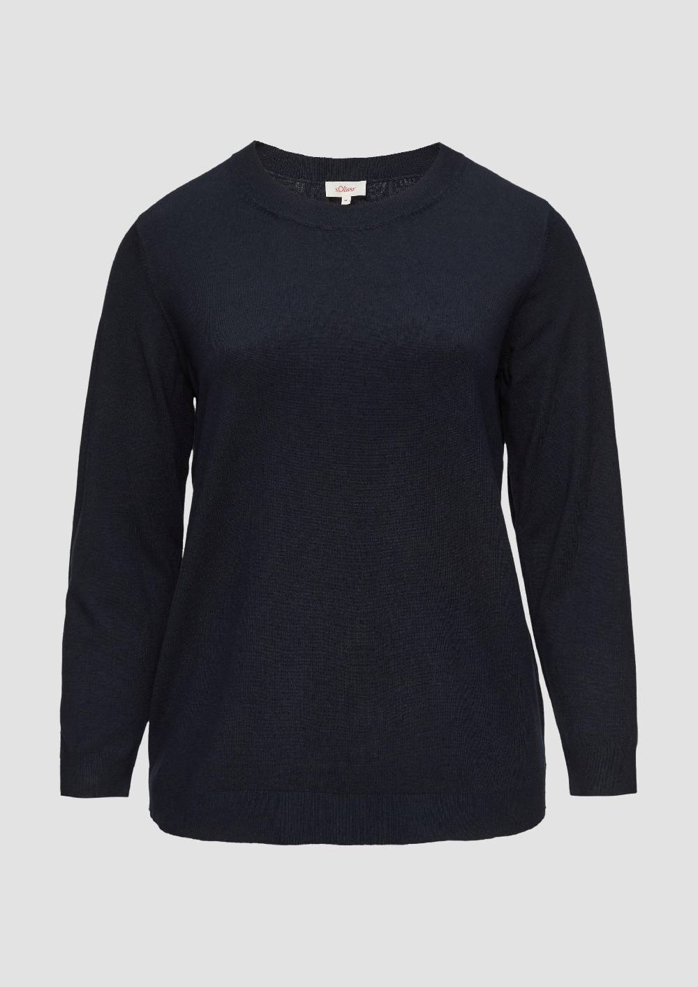 s.Oliver Strickpullover mit Rundhalsausschnitt Saisonschlussverkauf