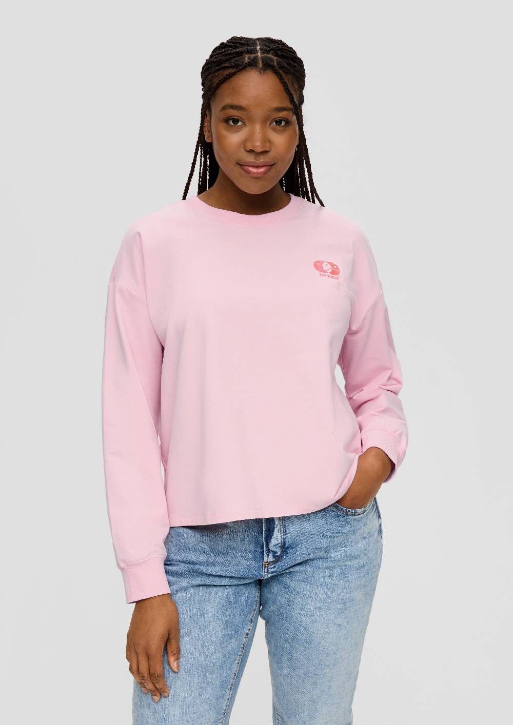 s.Oliver Sweatshirt im Boxy Cut mit Rückenprint Weihnachtsangebot