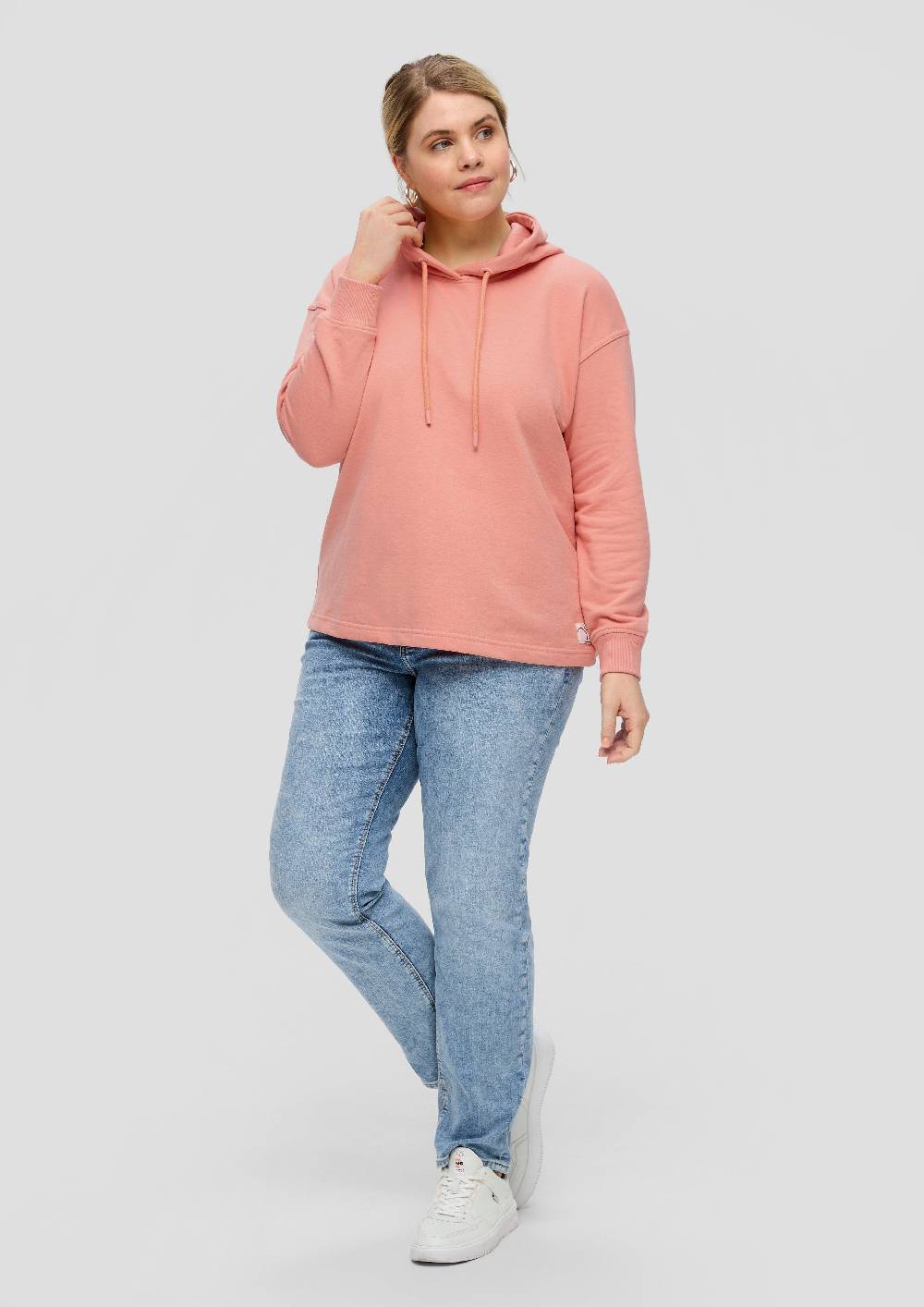 s.Oliver Kapuzensweatshirt mit überschnittener Schulter Muttertagsangebot