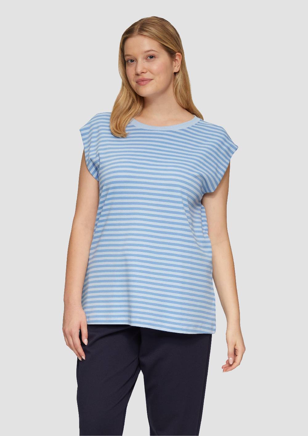 s.Oliver Gestreiftes Shirt im Relaxed Fit aus Interlock-Jersey Valentinstagsangebot