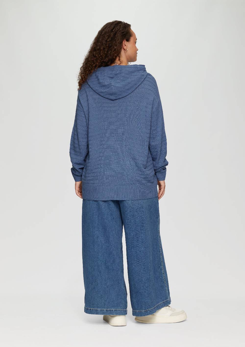 s.Oliver Strukturierter Strickpullover mit Kapuze Jubiläumsangebot