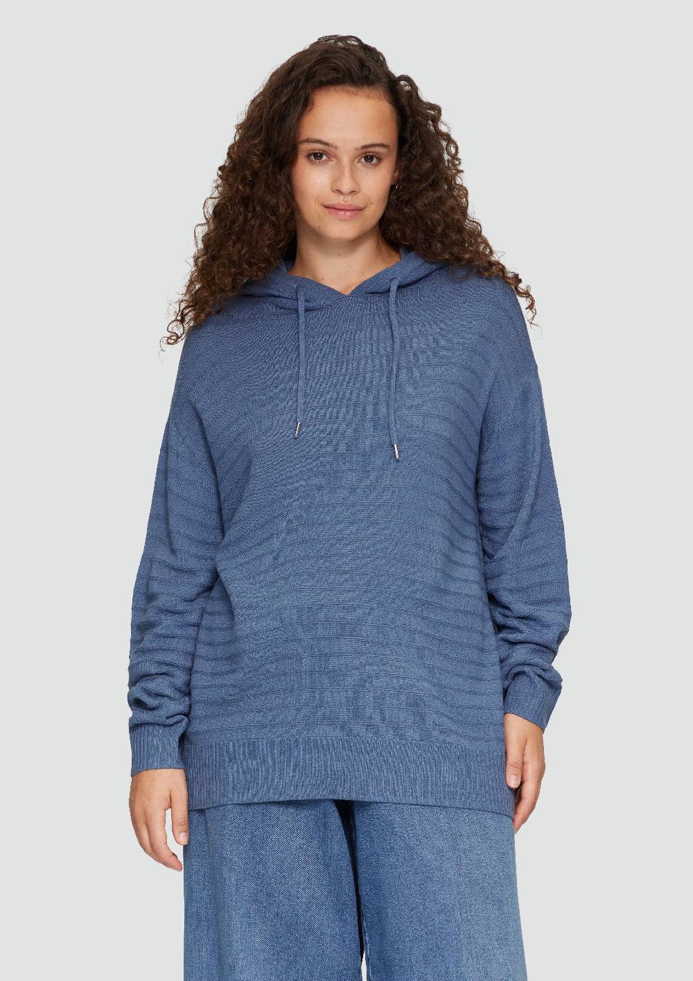 s.Oliver Strukturierter Strickpullover mit Kapuze Jubiläumsangebot