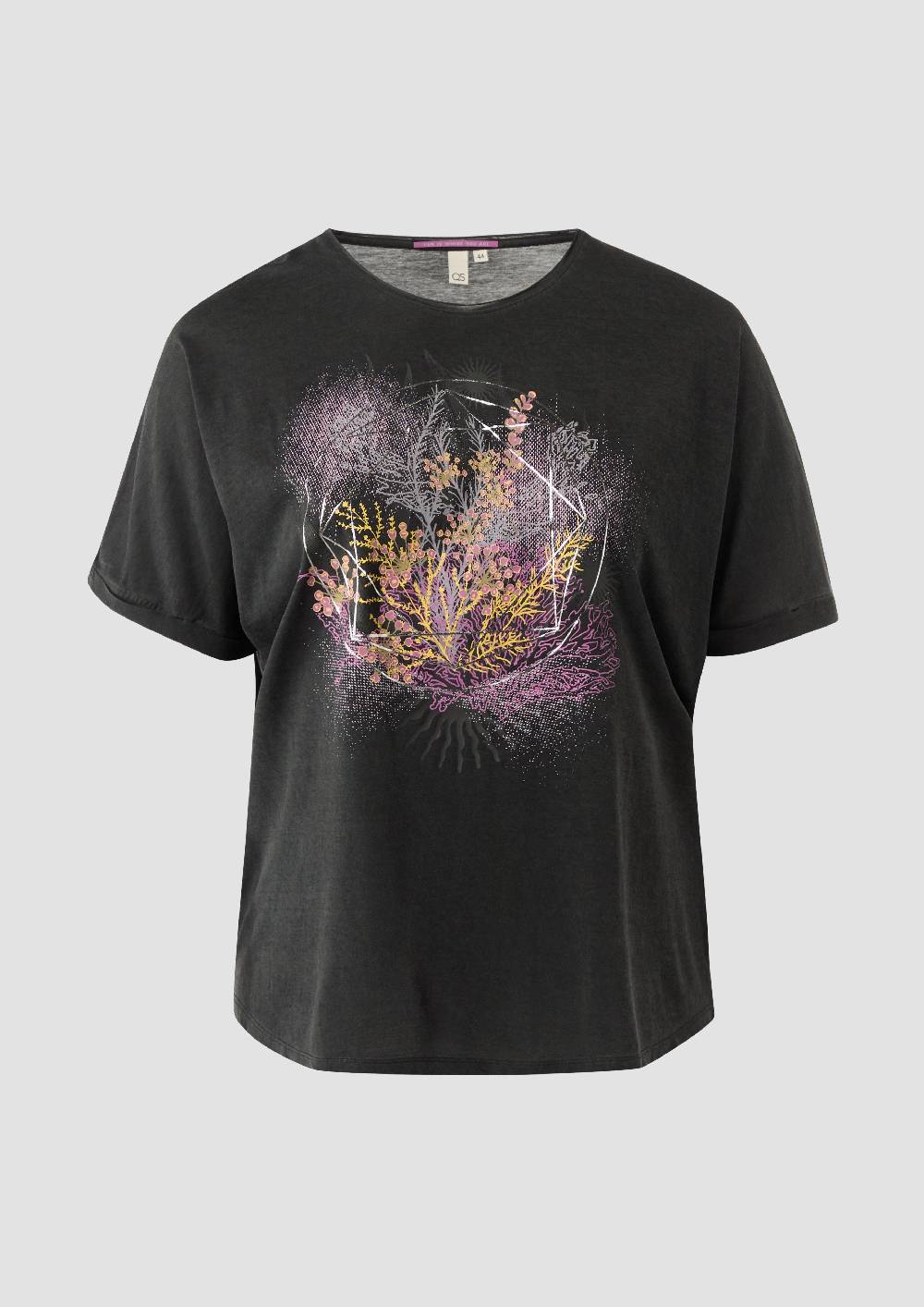 s.Oliver Oversize-Shirt mit Rundhalsausschnitt und Frontprint Heißer Verkauf