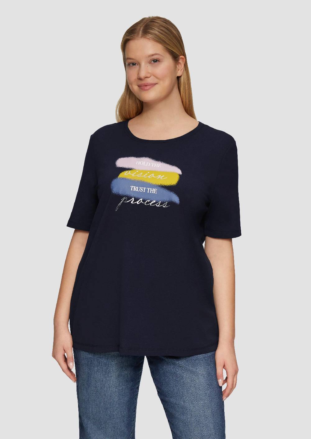 s.Oliver T-Shirt mit Rundhalsausschnitt und Front-Print Wochenangebot