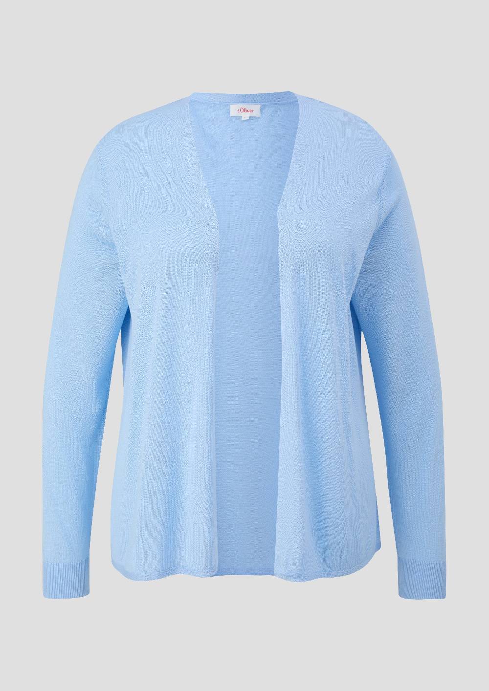 s.Oliver Strickjacke aus Viskose-Stretch mit Rippbündchen Bis zu 50% Rabatt