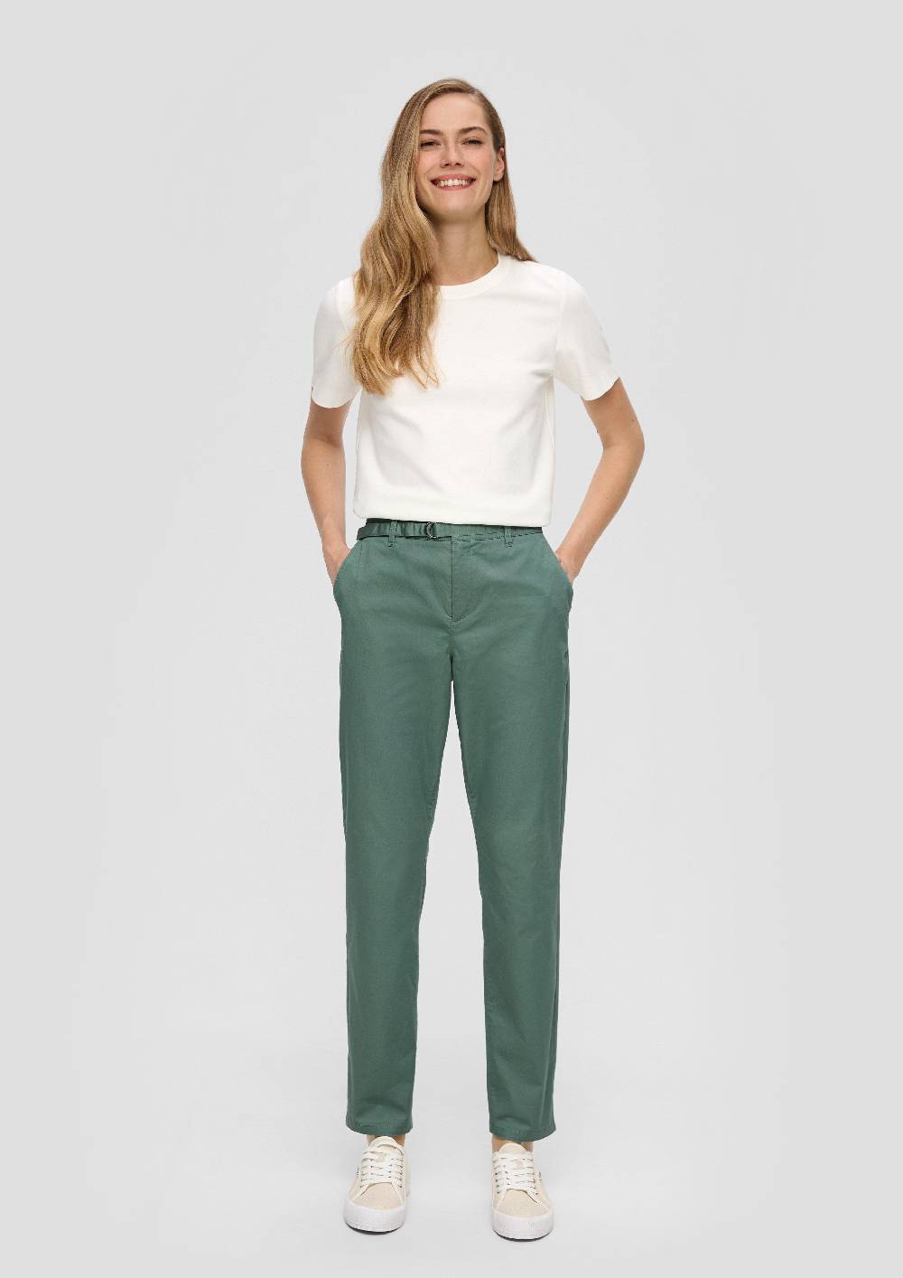 s.Oliver Chino mit Gürtel aus Baumwollstretch Discount Store für neue Produkte