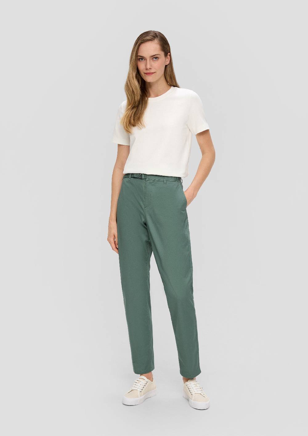s.Oliver Chino mit Gürtel aus Baumwollstretch Discount Store für neue Produkte