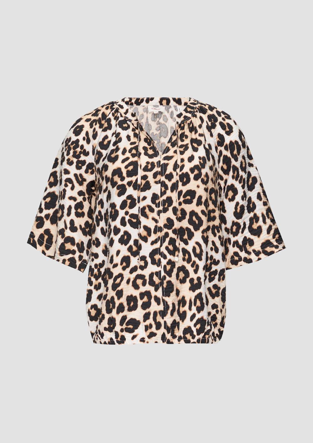 s.Oliver Strukturierte Bluse im O-Shape mit Raffdetails Fabrikladen
